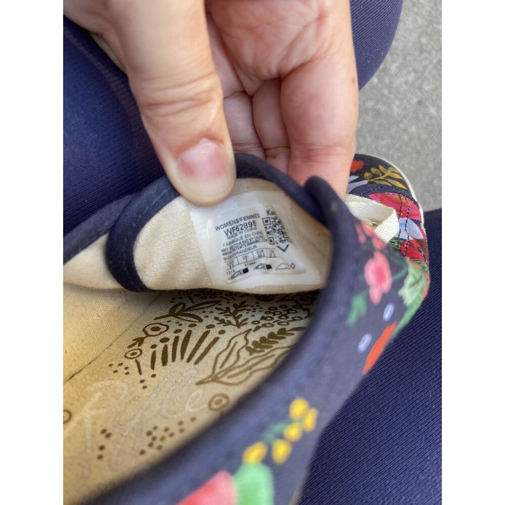 Rifle Paper Co. X Keds Womens Champion Floral Sneakers Size 9.5 Navy Canvas - Picture 4 of 4